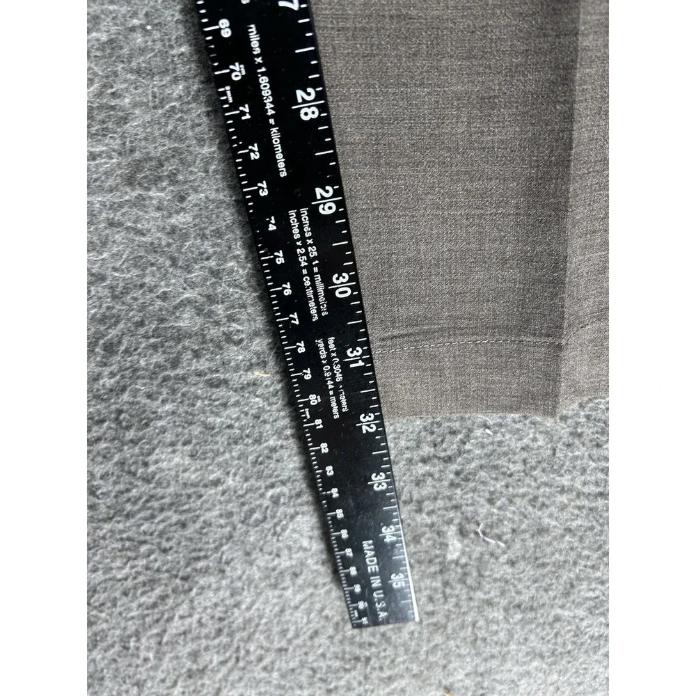 PT01 Dress Pants‎ Trousers Mens (52) 35x32 Gray Brown Strech Easy fit Wool Blend